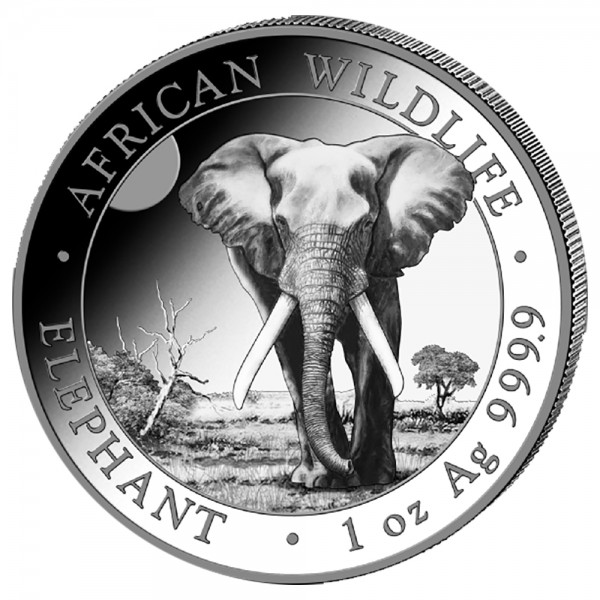 1 Unze (oz) Silber African Wildlife Elefant 2025 Somalia