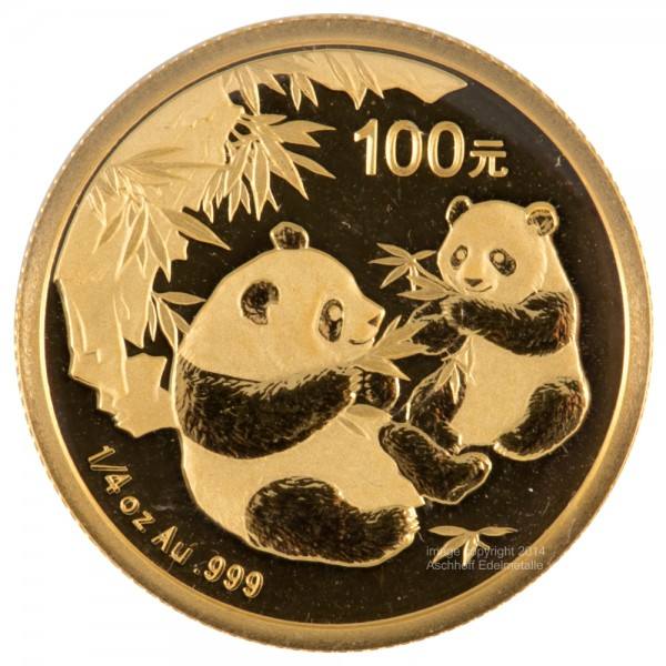 1/4 Unze (oz) Gold China Panda Goldmünze 2006 Original-Folie