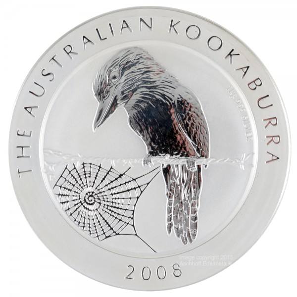 1 Kilogramm (kg) Silber Australian Kookaburra Silbermünze 2008 Australien