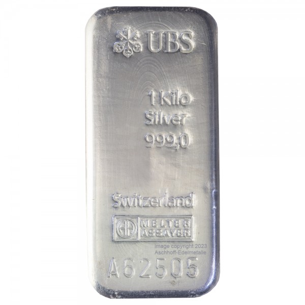 Ankauf: Silberbarren 1 Kilo LBMA-zertifiziert, diverse Hersteller