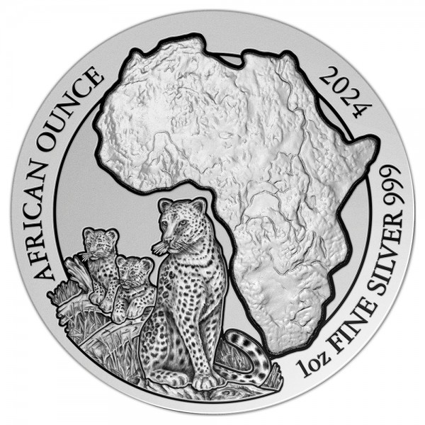 1 Unze (oz) Silber African Ounce Leopard 2024 Ruanda